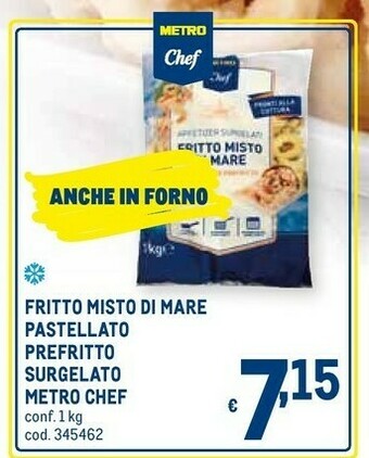 Metro Metro chef Fritto Misto Di Mare Pastellato Prefritto Surgelato offerta
