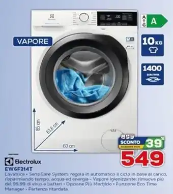 Euronics Electrolux EW6F314T Lavatrice offerta