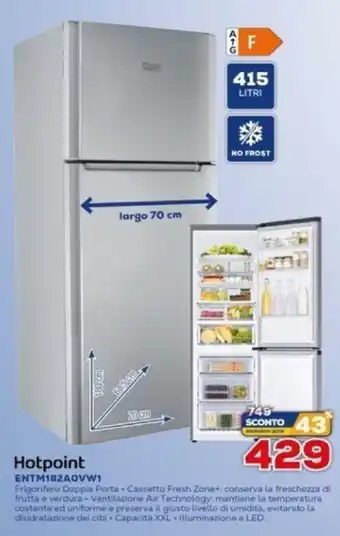 Euronics Hotpoint ENTM182A0VW1 Frigorifero Doppia Porta offerta