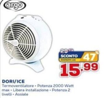 Euronics Argo Dori/Ice Termoventilatore offerta