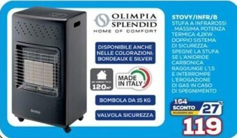 Euronics Olimpia Splendid Stovy/INFR/B offerta