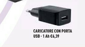 Unieuro Electroline Caricatore Con Porta USB - 1 Ah, Nero offerta