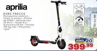Euronics Aprilia ESRZ FRECCE Monopattino elettrico offerta