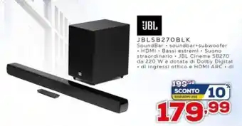 Euronics JBL SB270 BLK SoundBar offerta