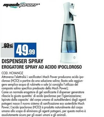 Acqua di parma Machpower Dispenser Spray Erogatore Spray Ad Acido Ipocloroso