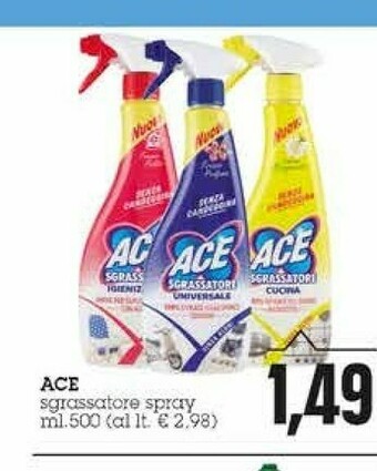 Emi Supermercati Ace Sgrassatore Spray 500ml offerta