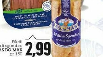 Emi Supermercati Asdomar Filetti Di Sgombro In Olio D'Oliva 150 G(ml) offerta