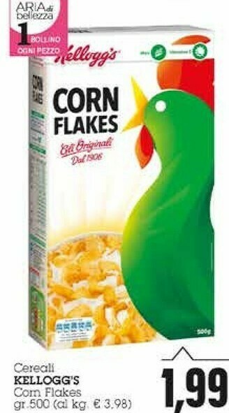 Emi Supermercati Kellogg's - Corn Flakes Gli Originali 500 G(ml) offerta