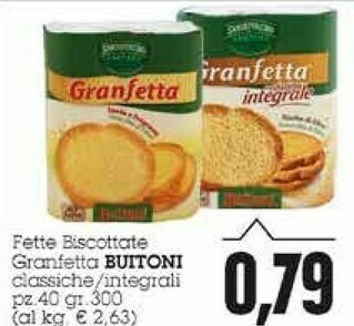 Emi Supermercati Buitoni Granfetta Con Farina Integrale 300 G(ml) offerta