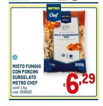 Metro Metro chef Misto Funghi Con Porcini Surgelato offerta