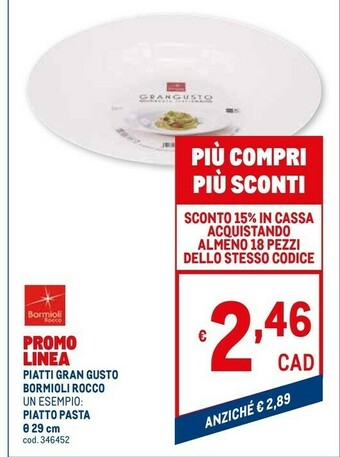 Metro Bormioli Rocco Piatti Gran Gusto offerta
