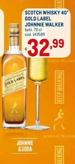 Metro Johnnie Walker Scotch Gold Label Whisky offerta