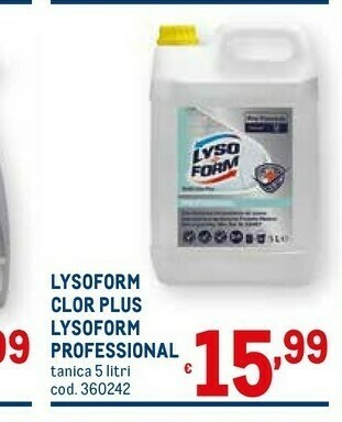 Metro Lysoform Clor Plus Professional offerta