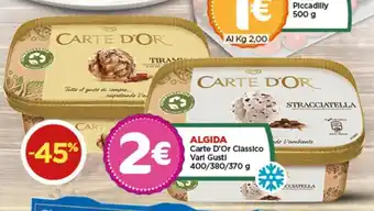 Crai Algida Carte D'Or Classico Vari Gusti 400/380/370g offerta