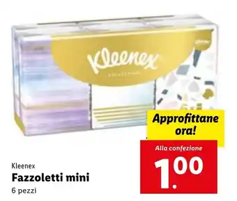 Lidl Kleenex Fazzoletti mini 6 pezzi offerta