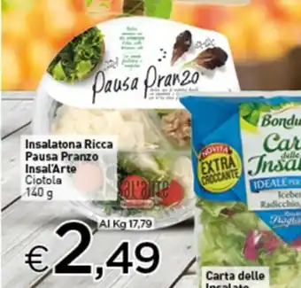 Crai Insal'Arte Insalatona Ricca Pausa Pranzo 140g offerta