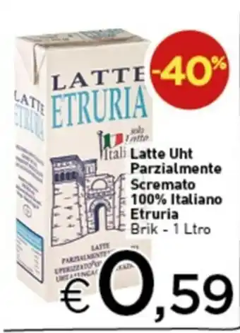 Crai Etruria Latte Uht Parzialmente Scremato 100% Italiano 1 Litro offerta