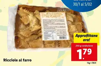 Lidl Ricciole al farro 250 g offerta