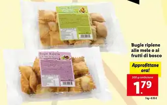 Lidl Bugie ripiene alle mele o ai frutti di bosco 200 g offerta