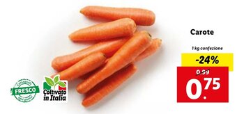 Lidl Carote 1 kg offerta