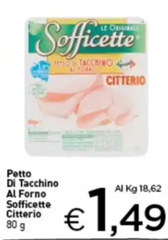 Crai Citterio Petto Di Tacchino Al Forno Sofficette 80g offerta