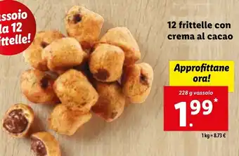 Lidl 12 frittelle con crema al cacao 228 g offerta