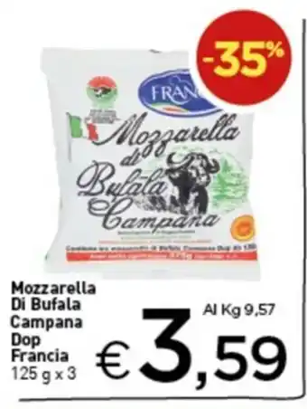 Crai Francia Mozzarella Di Bufala Campana Dop 125g x 3 offerta