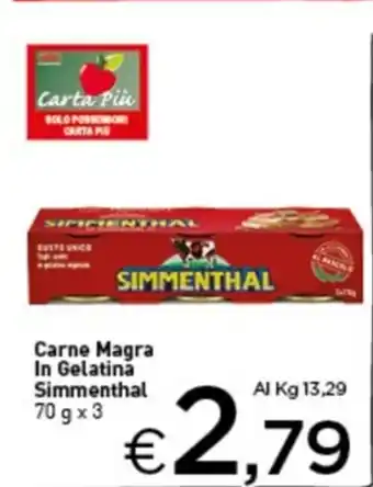 Crai Simmenthal Carne Magra In Gelatina 70g x 3 offerta