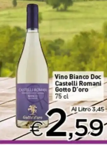 Crai Castelli Romani Gotto D'oro Bianco Doc Vino 75cl offerta