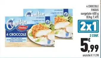 Conad City Findus 4 Croccole 400g offerta