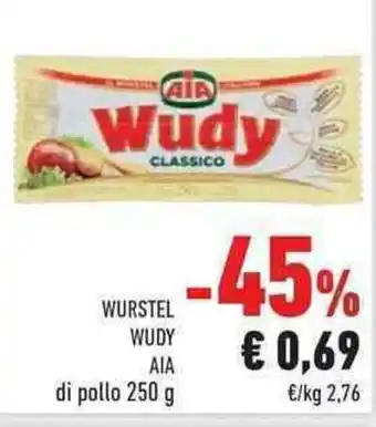 Conad City Aia Wudy Wurstel 250g offerta
