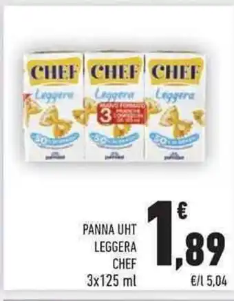 Conad City Chef Leggera Panna Uht 3x125ml offerta