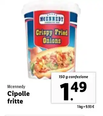 Lidl Mcennedy Cipolle fritte 150 g offerta