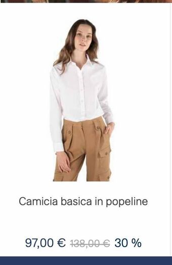 Camicia basica in popeline