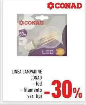 Conad City -30% Conad Linea Lampadine offerta