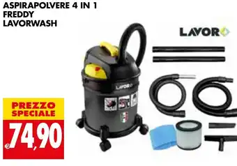 Tigros Lavorwash Aspirapolvere 4 in 1 Freddy offerta