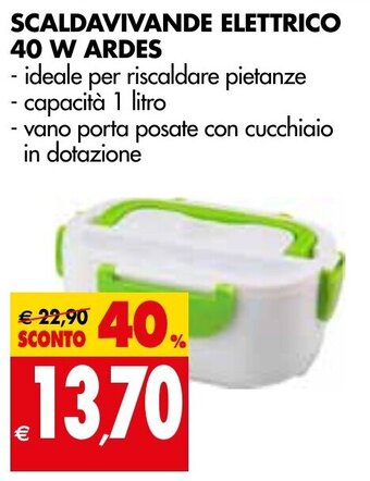 Tigros Ardes Scaldavivande Elettrico 40 W offerta