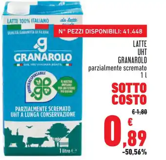 Conad Granarolo Latte UHT Parzialmente Scremato 1 l offerta
