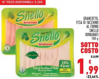 Conad Rovagnati Snello Grancotto Fesa di Tacchino Al Forno 100 g offerta