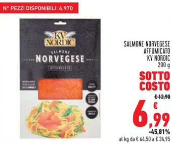 Conad KV Nordic salmone norvegese affumicato 200 g offerta