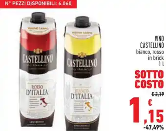Conad Castellino Vino Bianco, Rosso In Brick 1 l offerta