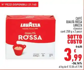 Conad Lavazza Qualità Rossa Caffè Classico Conf. 250 g x 2 pezzi offerta