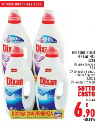 Dixan Detersivo Liquido Per Lavatrice Classico, Lavanda 2,7 l 27 lavaggi x 2 pezzi, + Pulito & Igiene 2,580 l 25 Lavaggi x 2