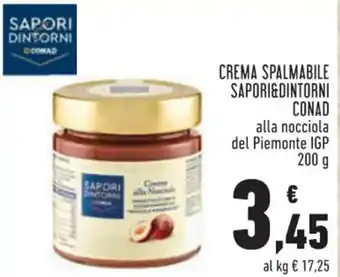 Conad Conad Sapori & Dintorni Crema Spalmabile Alla Nocciola del Piemonte IGP 200 g offerta