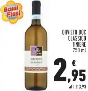 Conad Orvieto DOC Classico Tiniere 750 ml offerta