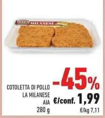 Conad City Aia La Milanese Cotoletta di Pollo 280g offerta