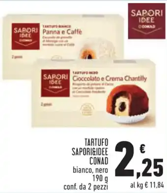 Conad Conad Sapori & Idee Tartufo Bianco, Nero 190 g Conf. da 2 Pezzi offerta