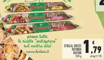 Conad Buitoni Sfoglia Brisée Rotonda 230 g offerta