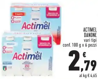 Conad Danone Actimel Vari Tipi Conf. 100 g x 6 pezzi offerta