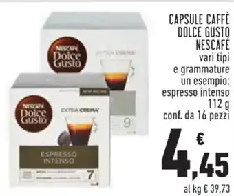 Conad Nescafè Capsule Caffè Dolce Gusto 112 g Conf. da 16 pezzi offerta